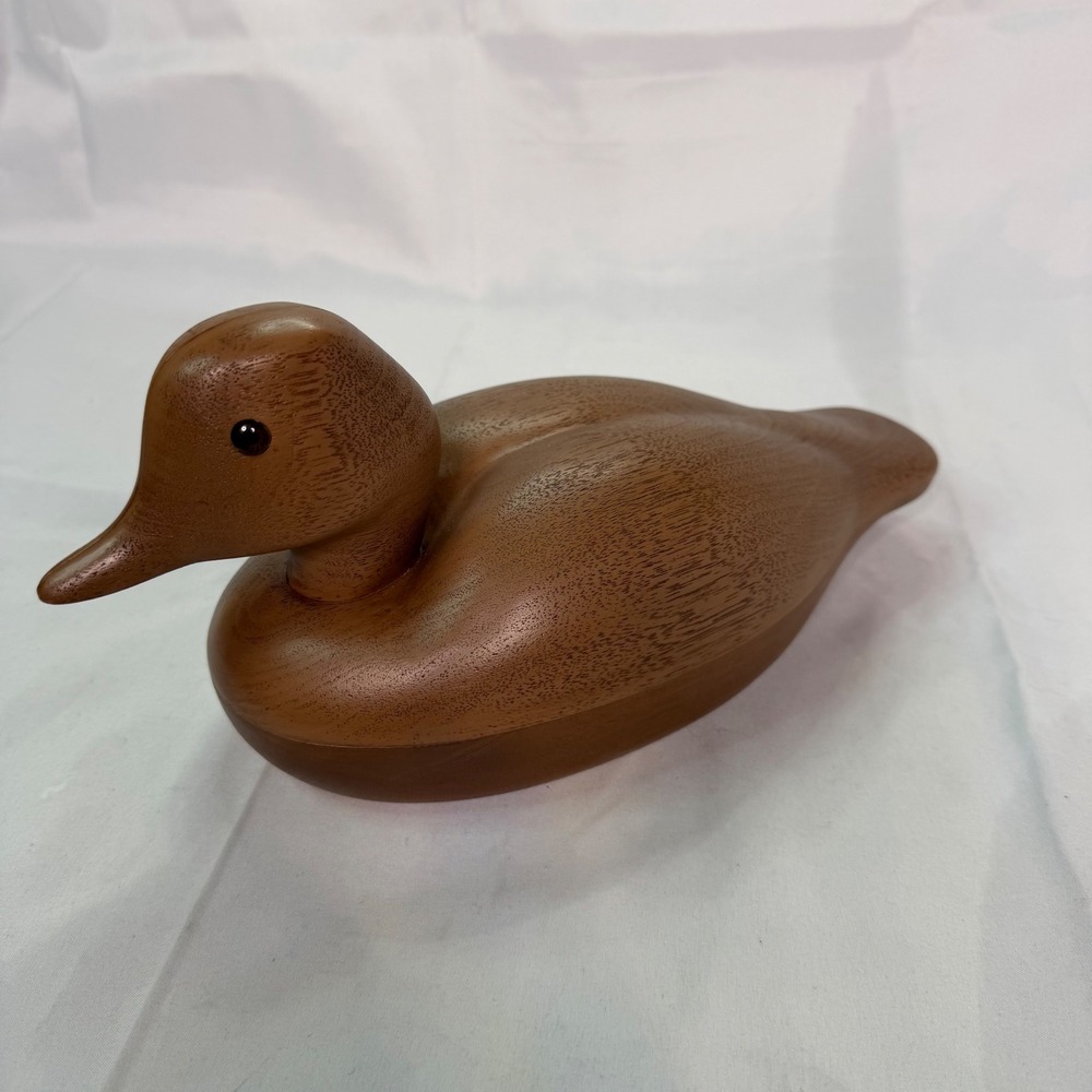 Vintage Avon Mallard Duck Decoy Grooming Set Faux Wood Case Cologne Soap Collect